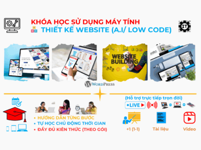 Khoá học thiết kế Website không cần biết Code sử dụng A.I