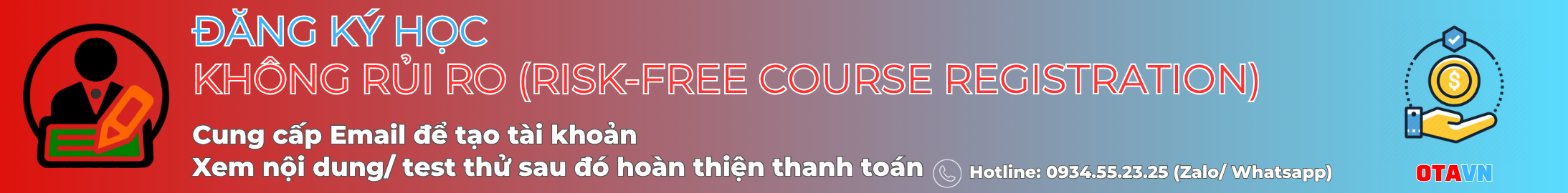 Risk-free course registration